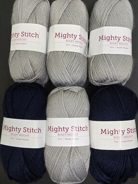 KNIT PICKS MIGHTY STITCH YARN 6 SKEINS
